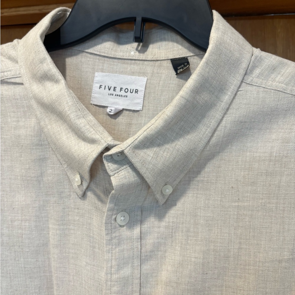 Five Four Men's Cream button down  Shirt size 2XL EUC